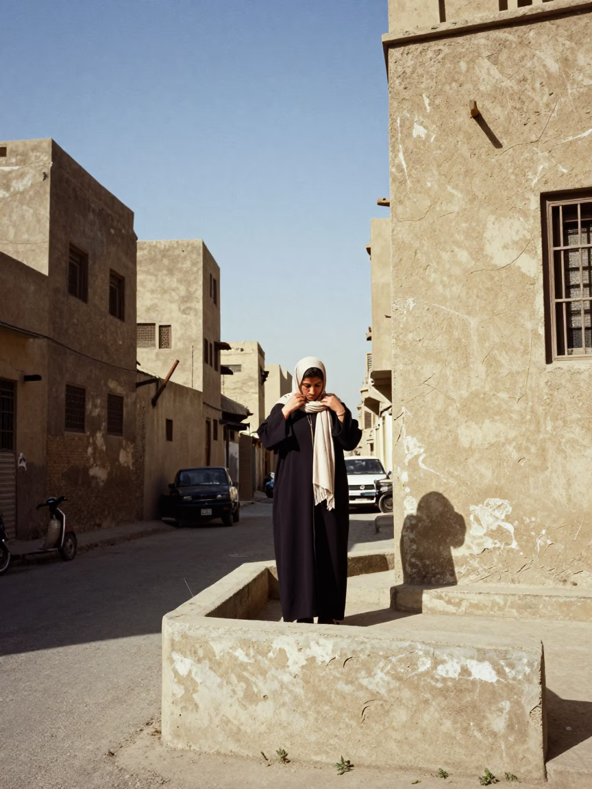Adjusting Scarf in Cairo in in Cairo, Egypt