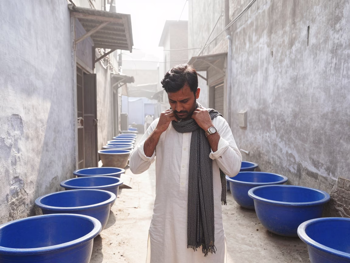 Adjusting Scarf in Delhi in in Delhi, India