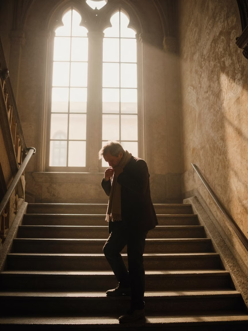 Adjusting Scarf in Milan in in Milan, Italy