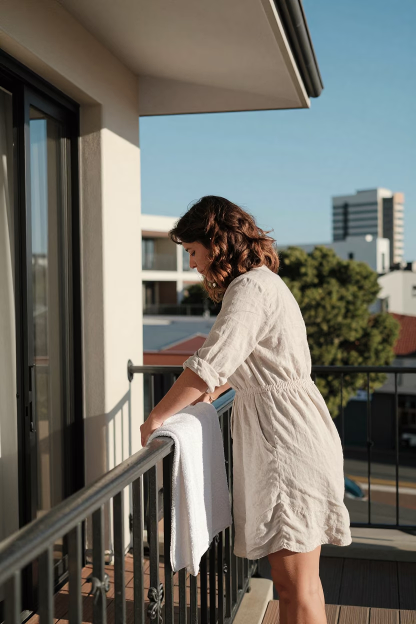 Adjusting Towel in Perth in in Perth, Western Australia, Australia