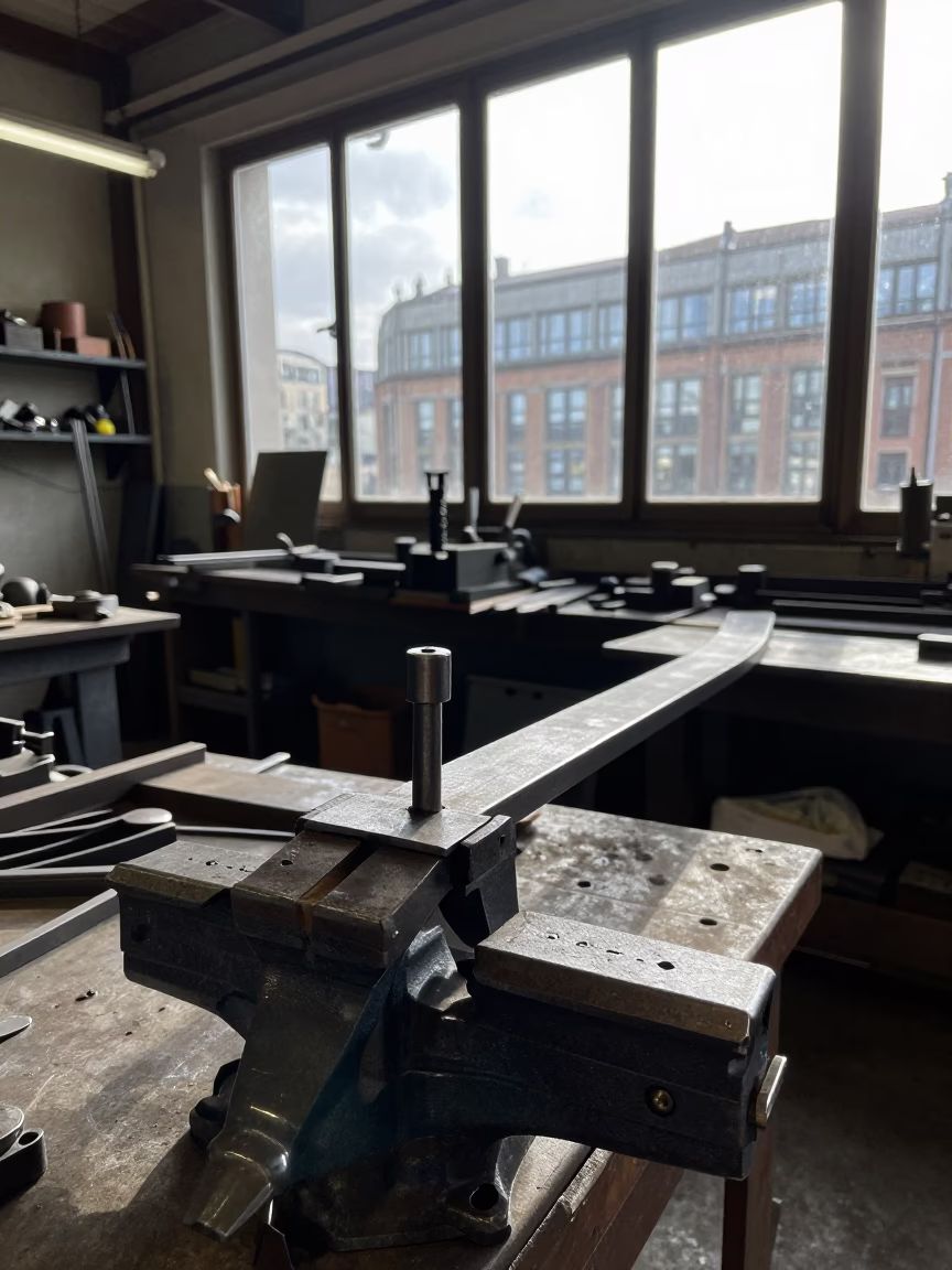 Adjusting Vise in Bilbao in in Bilbao, Spain