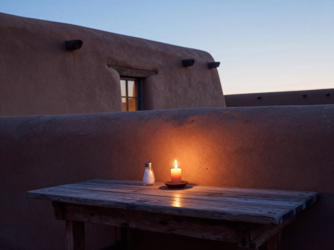 Adobe Architecture in Santa Fe at Sunrise Light in in Santa Fe, New Mexico, United States