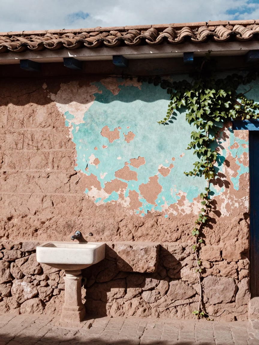 Adobe Wall in Cusco in in Cusco, Peru