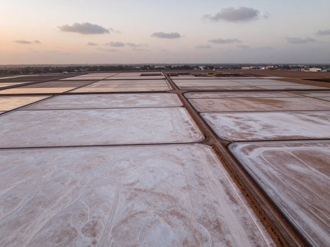 Aerial Salt Pans Kano Drainage Lines Copper Light in near Kano