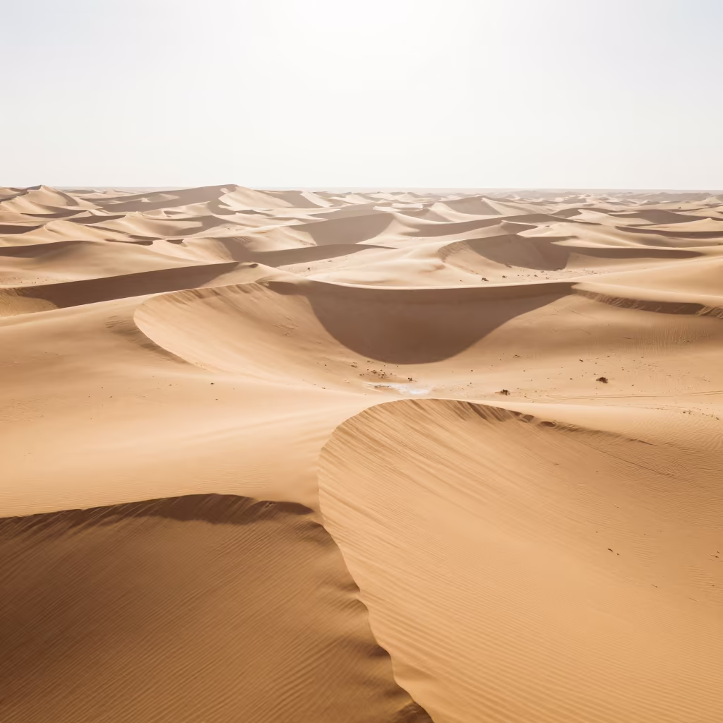 Aerial Sand Dunes Near Cairo Midday Shadows in near Cairo