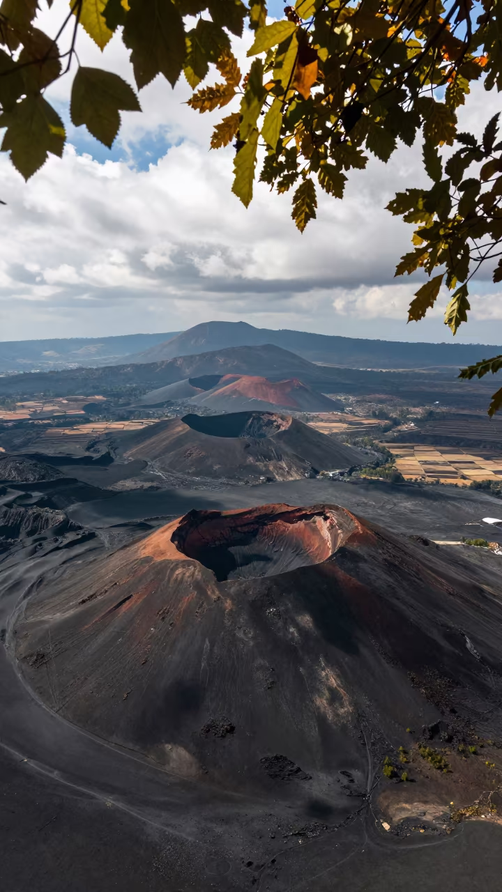 Aerial View of Volcanic Island Chain in Kashmir in in Kashmir