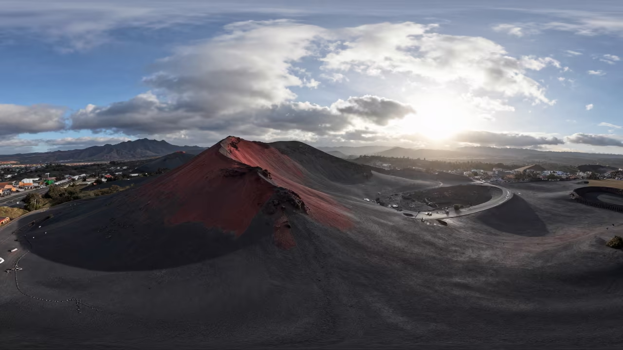 Aerial Volcanic Shoreline Cusco Winter Light in near San Pedro Market, Cusco