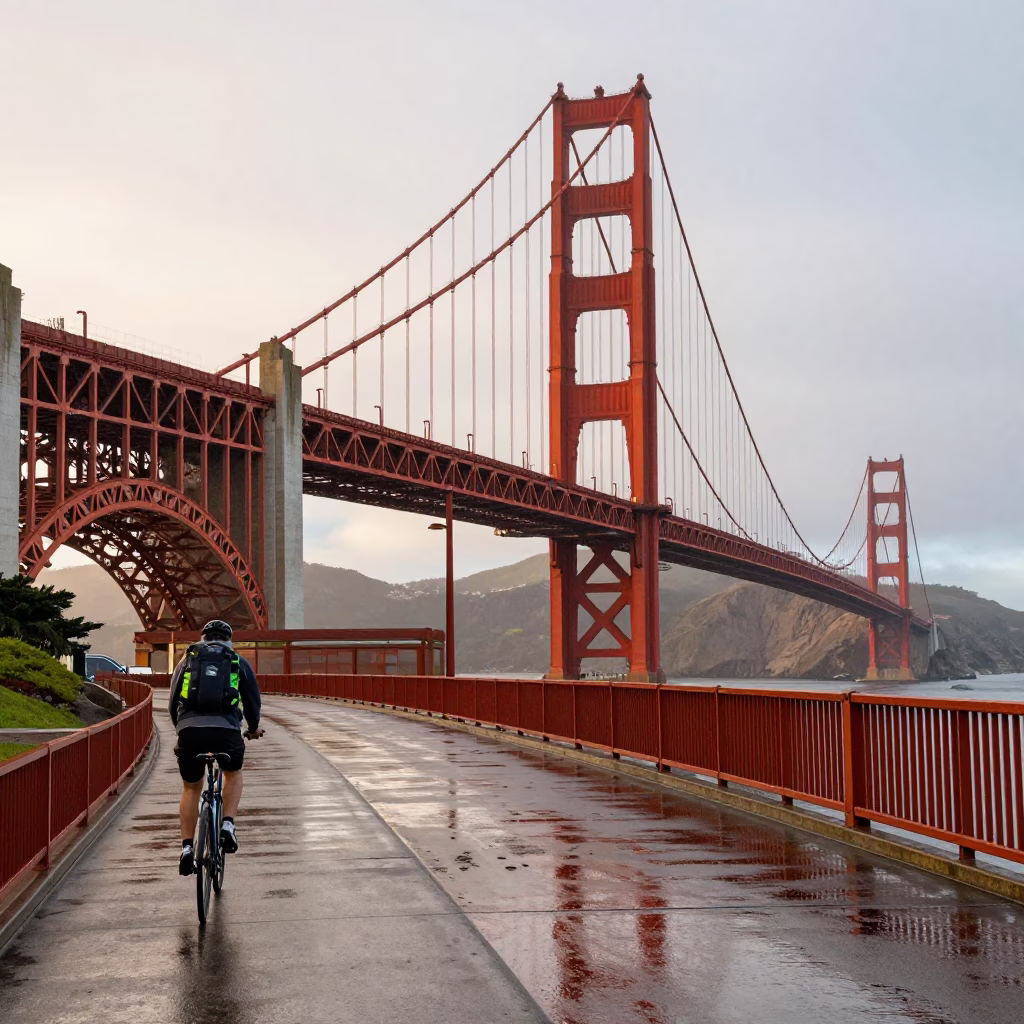After Rain in San Francisco at The Late Afternoon Light in in San Francisco, California, United States