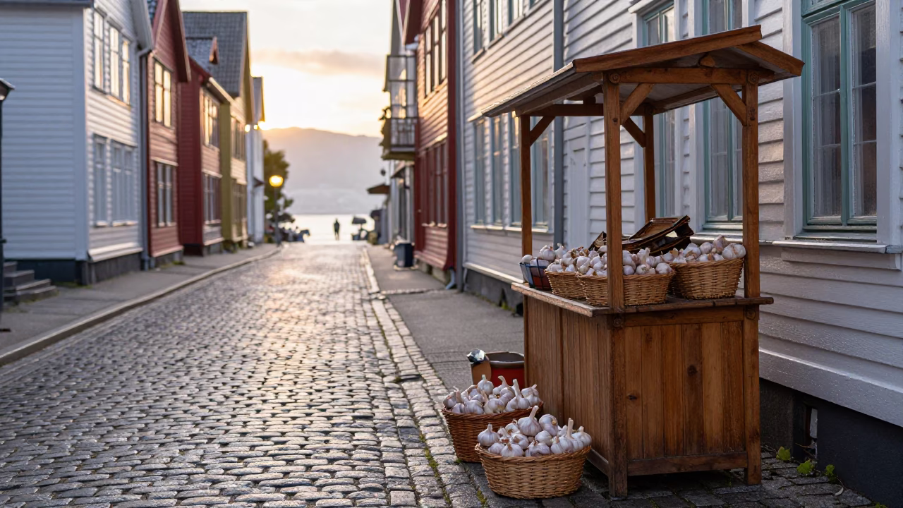 After Sunrise just after sunrise in Bergen in in Bergen, Norway