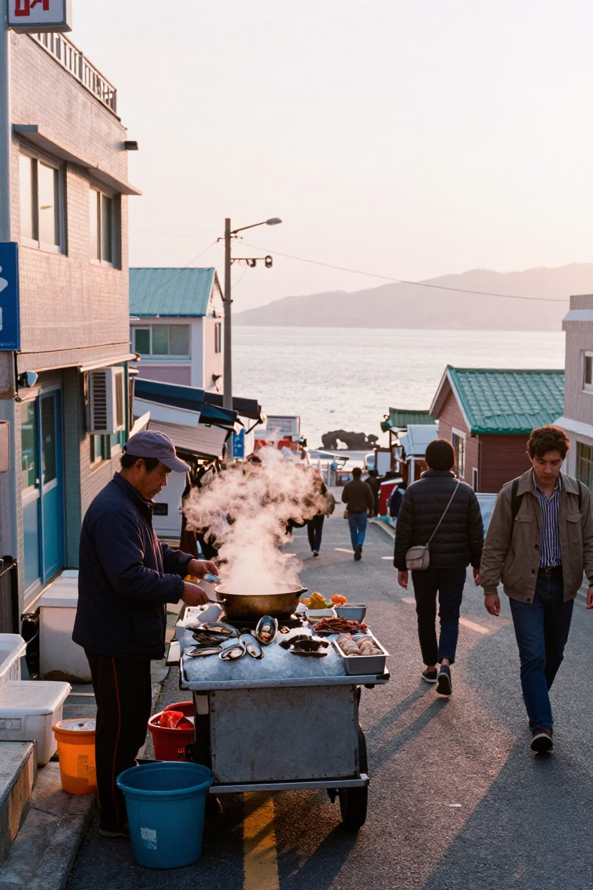 After Sunrise just after sunrise in Busan in in Busan, South Korea