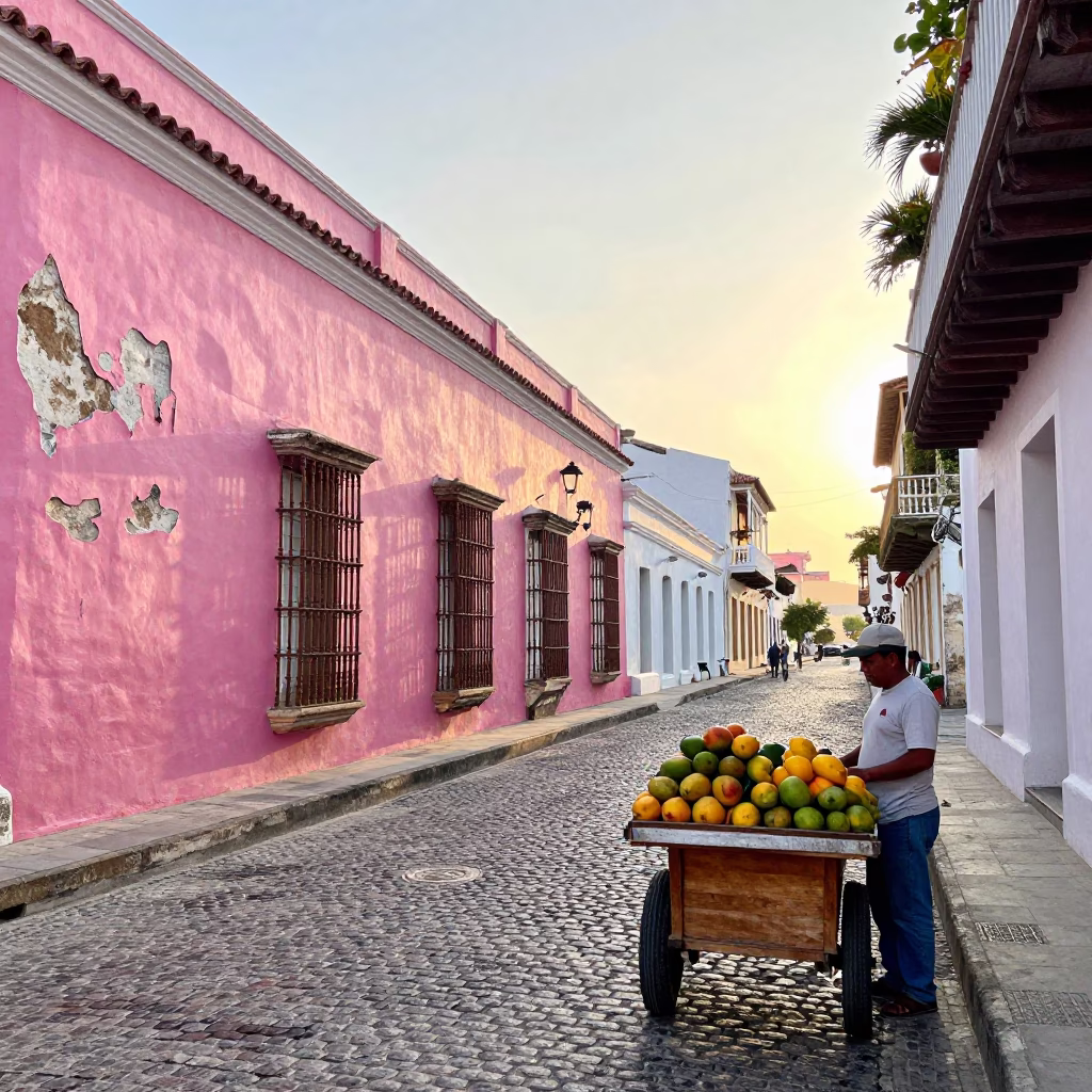 After Sunrise just after sunrise in Cartagena in in Cartagena, Colombia