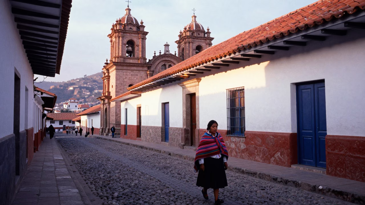 After Sunrise just after sunrise in Cusco in in Cusco, Peru