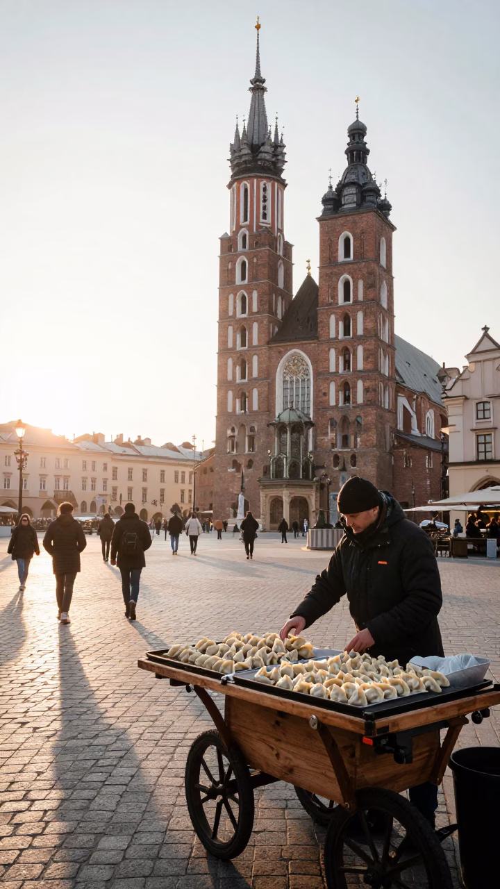 After Sunrise just after sunrise in Krakow in in Krakow, Poland
