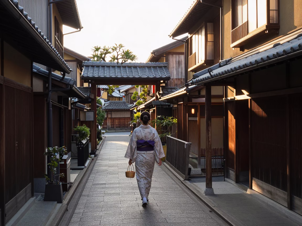 After Sunrise just after sunrise in Kyoto in in Kyoto, Japan