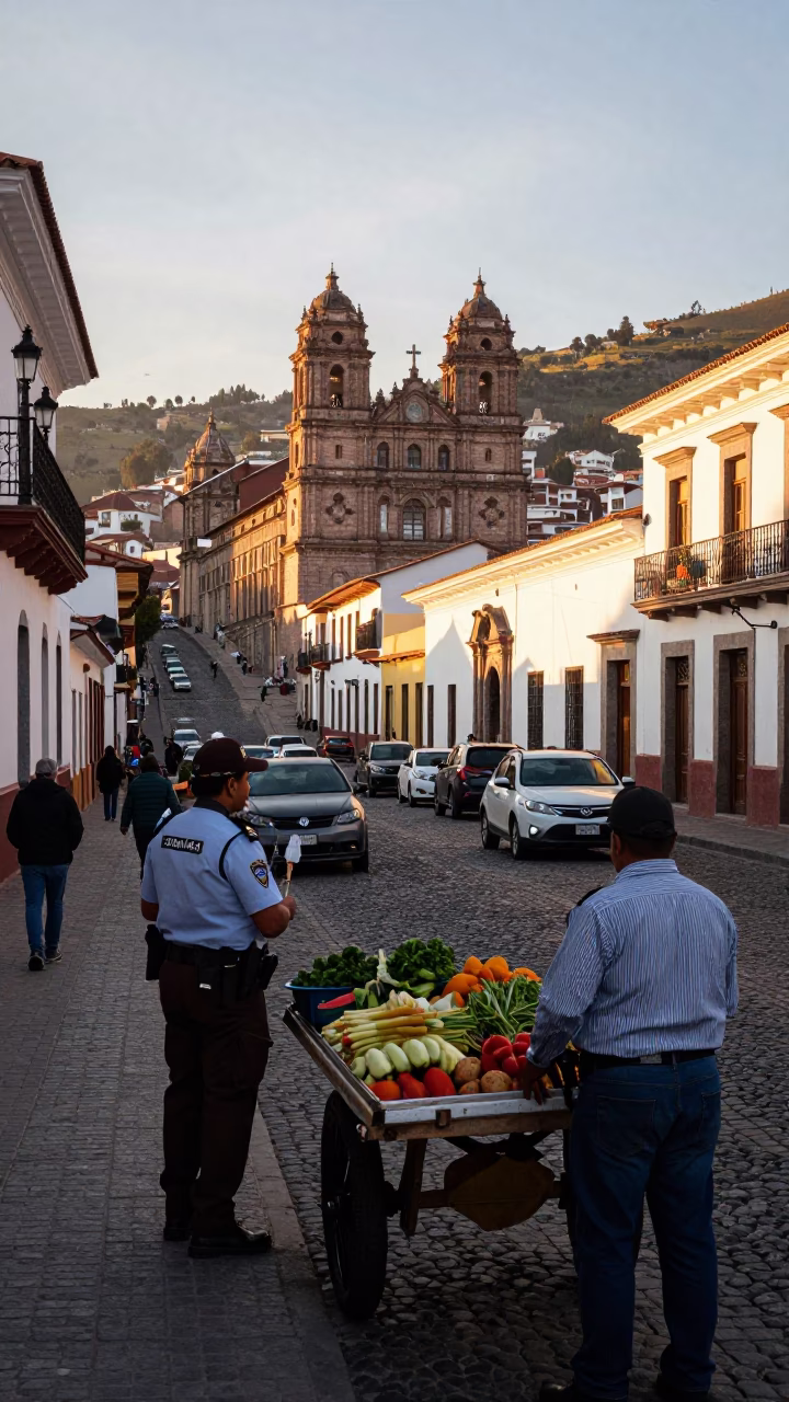 After Sunrise just after sunrise in La Paz in in La Paz, Bolivia