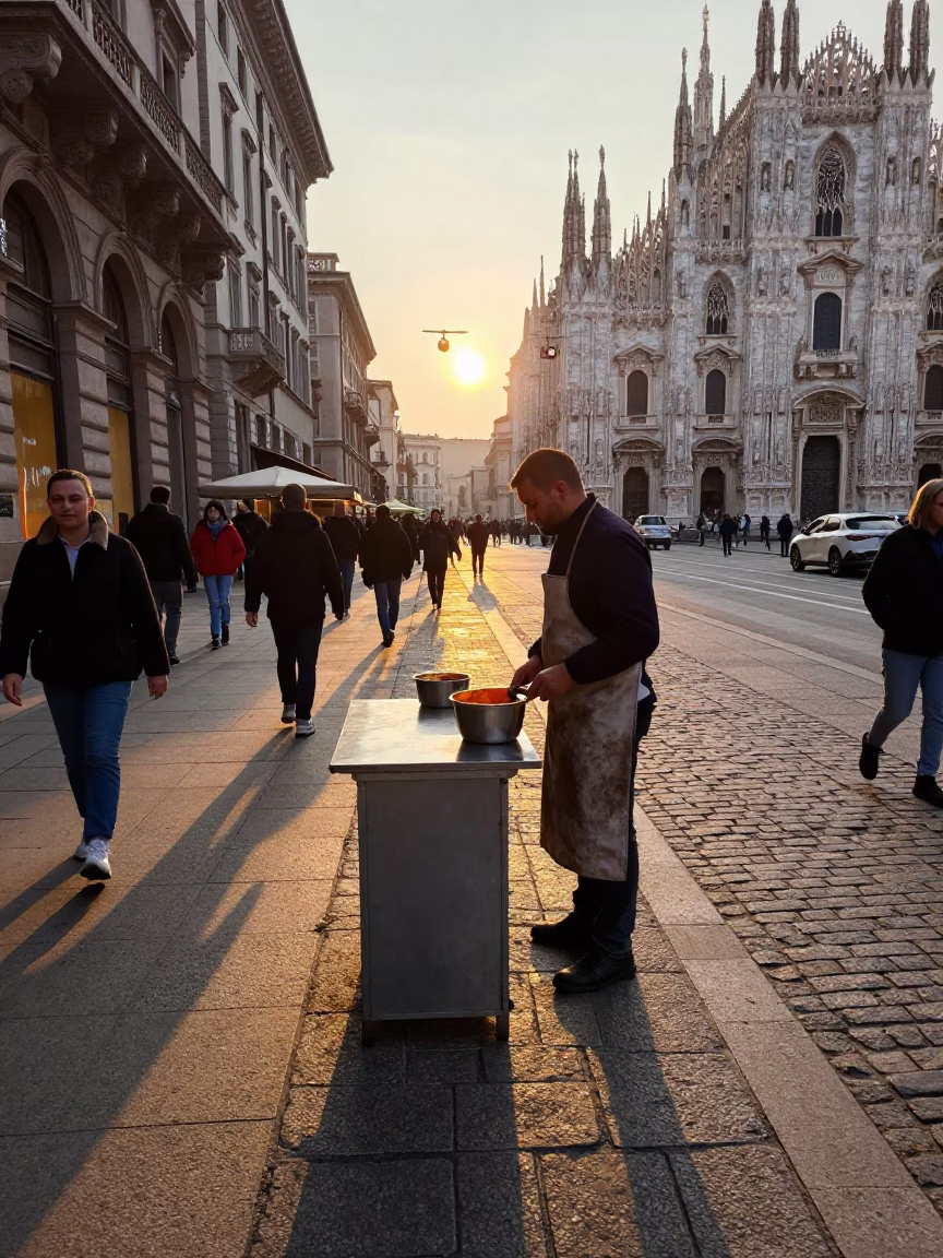 After Sunrise just after sunrise in Milan in in Milan, Italy