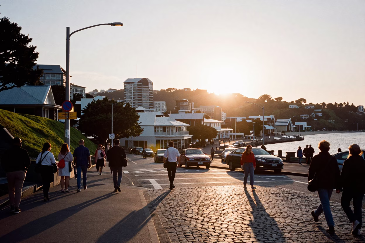 After Sunrise just after sunrise in Wellington in in Wellington, New Zealand