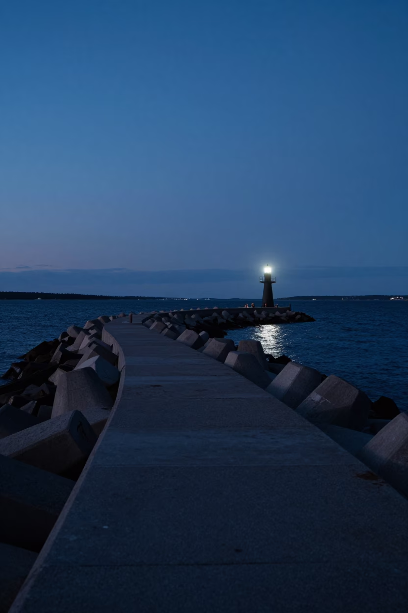 After Sunset in Halifax at Blue Hour in in Halifax, Nova Scotia, Canada
