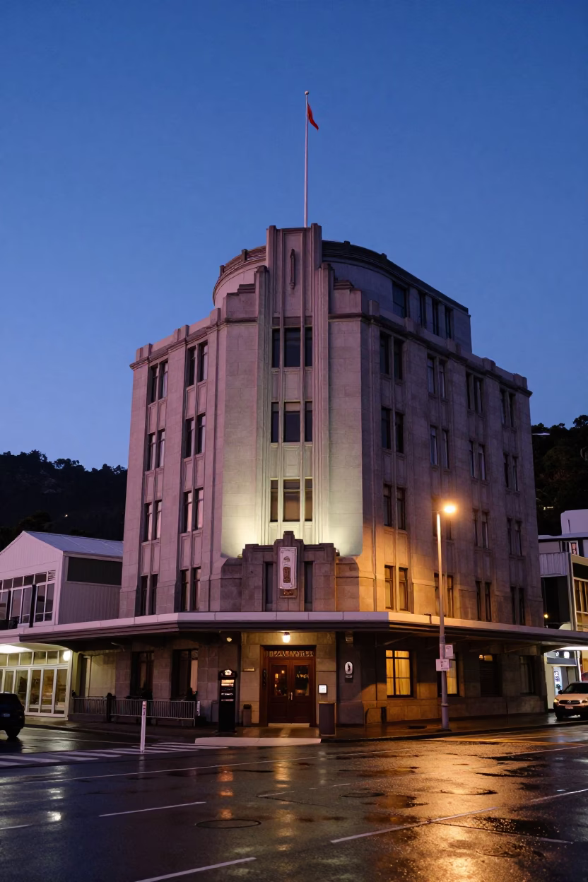 After Sunset in Wellington at Indigo Twilight After Sunset in in Wellington, New Zealand