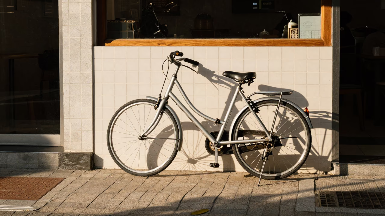 Afternoon Bicycle in Hong Kong at The Early Afternoon Light in in Hong Kong, Hong Kong
