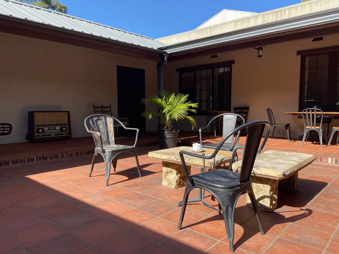 Afternoon Courtyard in Adelaide in in Adelaide, South Australia, Australia