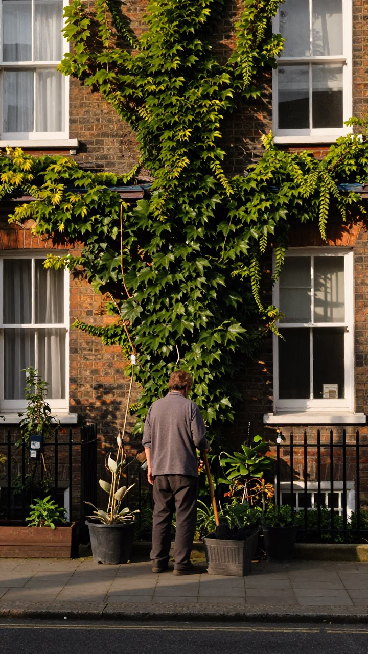 Afternoon Gardener in London at The Late Afternoon Light in in London, United Kingdom