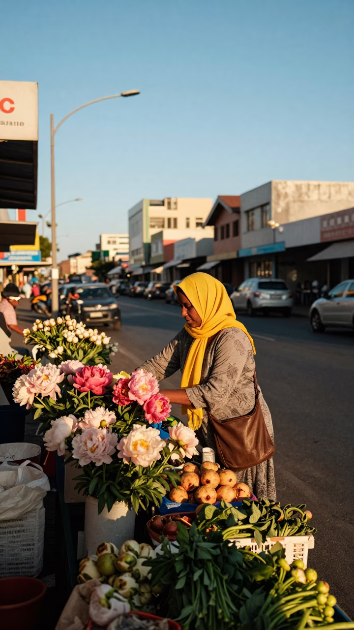 Afternoon Light at Clear Late-afternoon Light in Durban in in Durban, South Africa