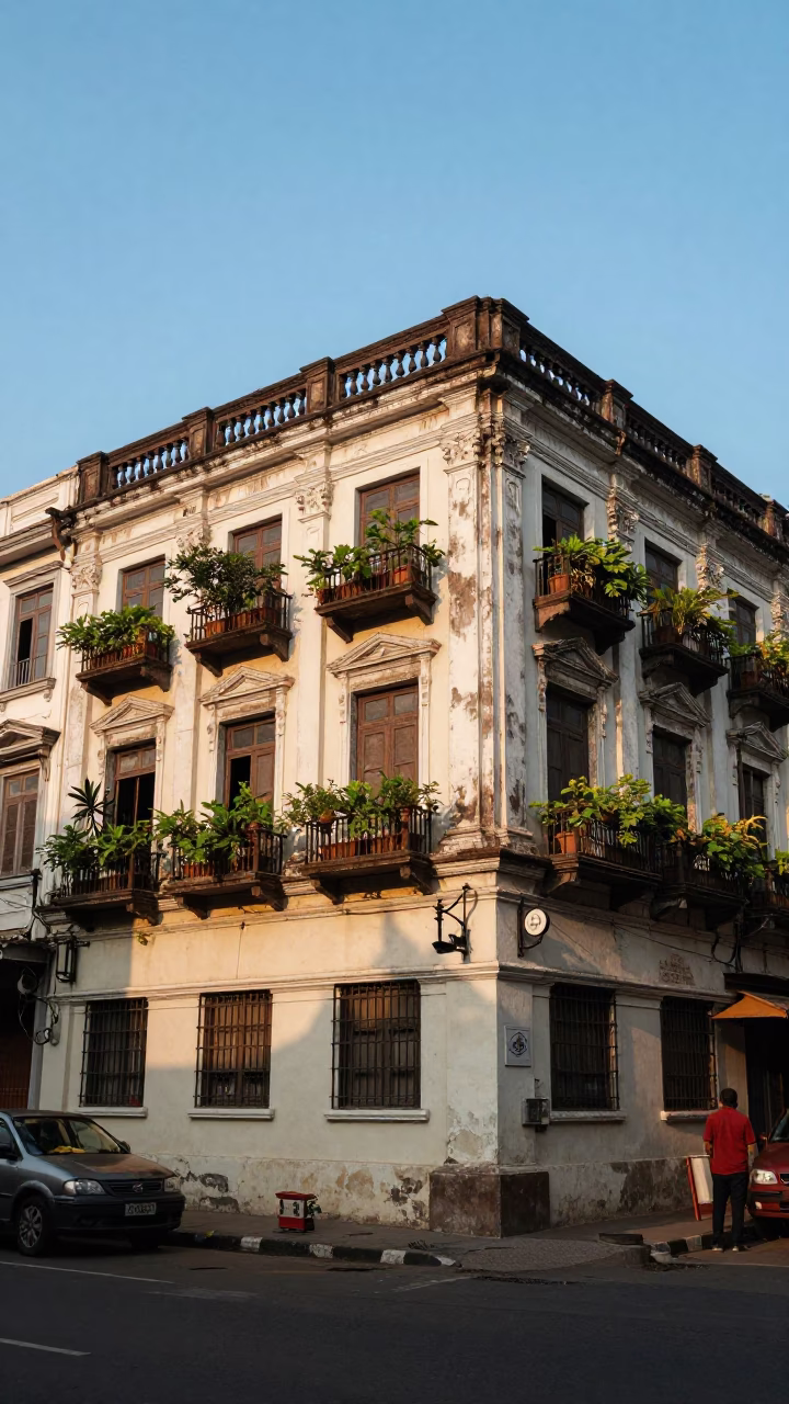 Afternoon Light at Clear Late-afternoon Light in Kolkata in in Kolkata, India