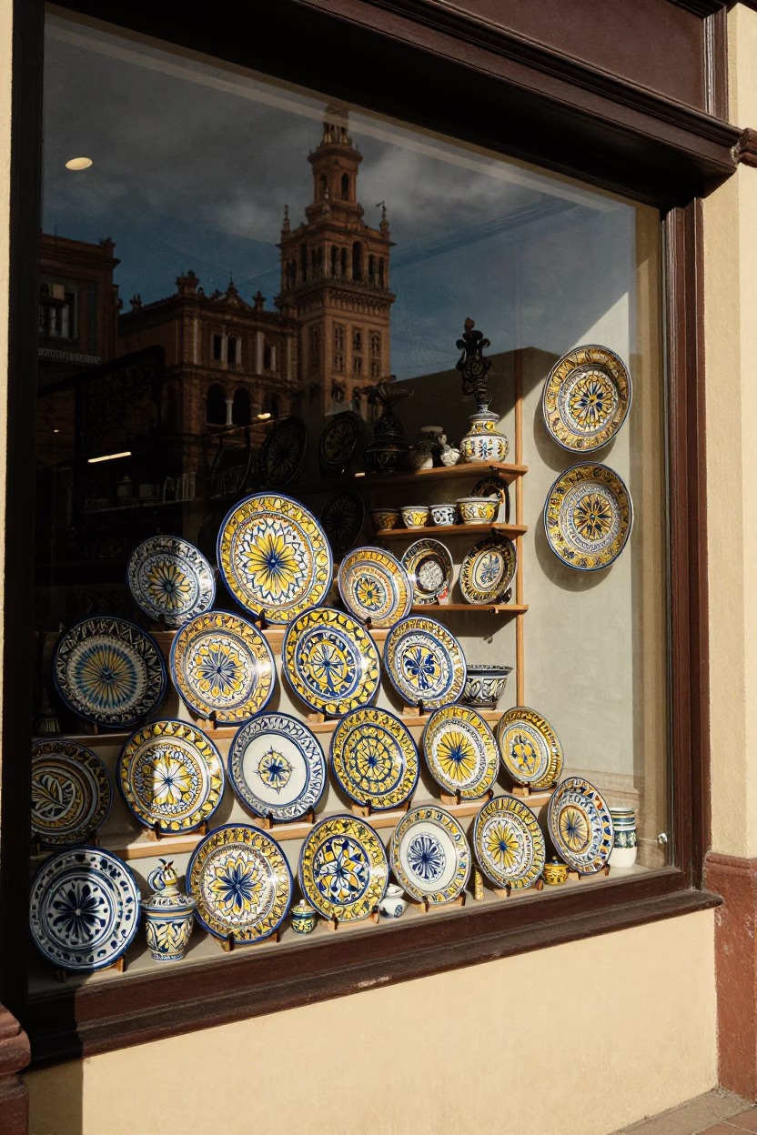 Afternoon Light at Clear Late-afternoon Light in Seville in in Seville, Spain