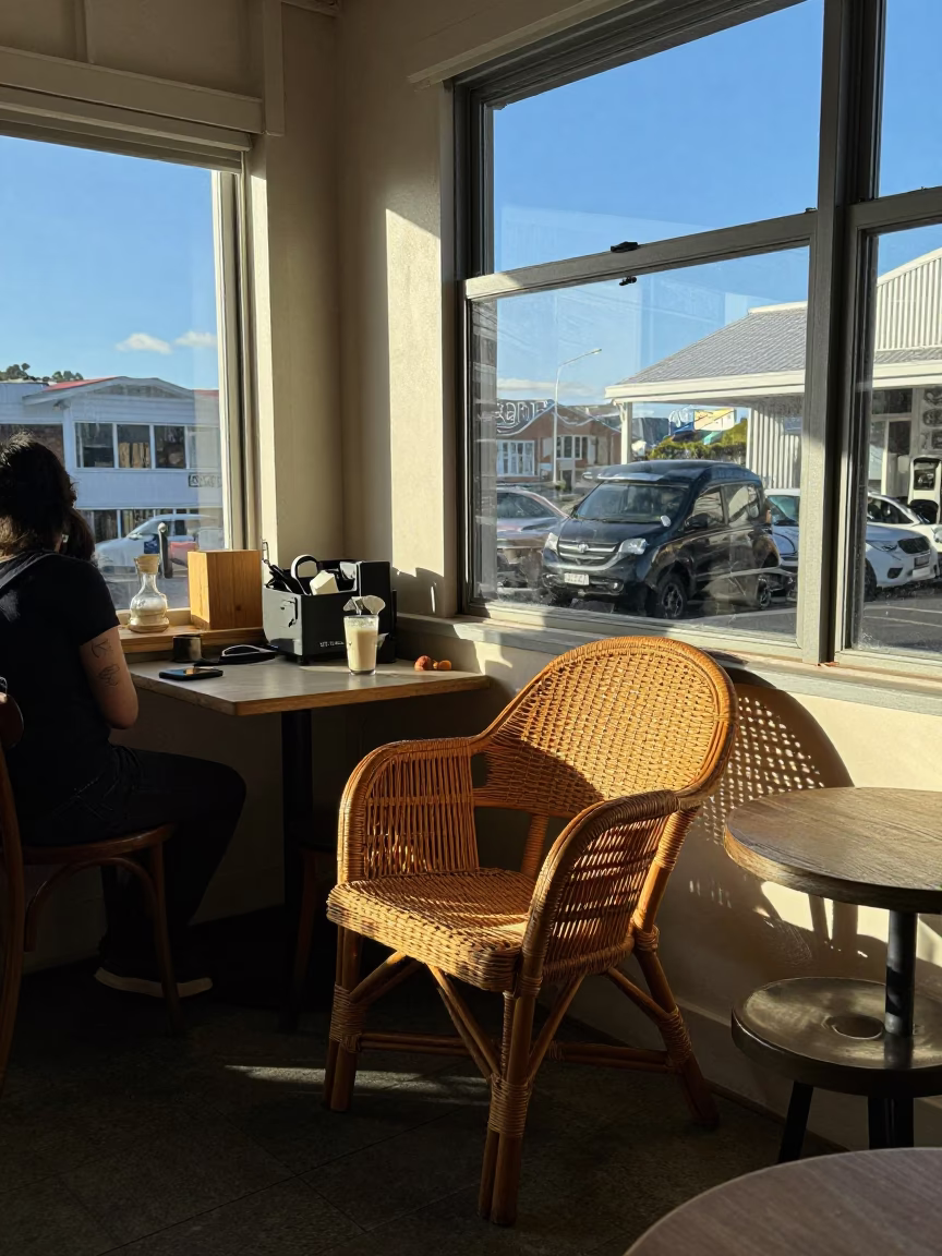 Afternoon Light at Clear Late-afternoon Light in Wellington in in Wellington, New Zealand