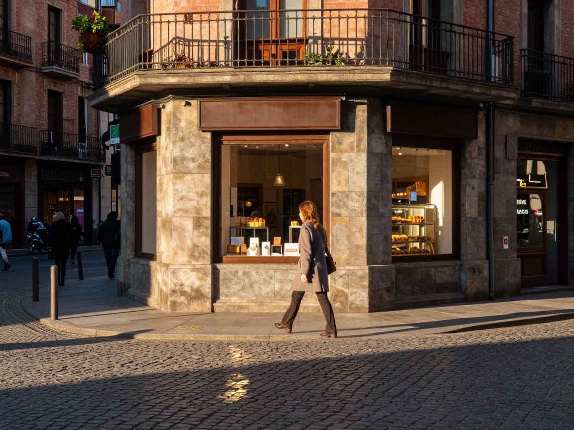 Afternoon Light in Bilbao at The Late Afternoon Light in in Bilbao, Spain