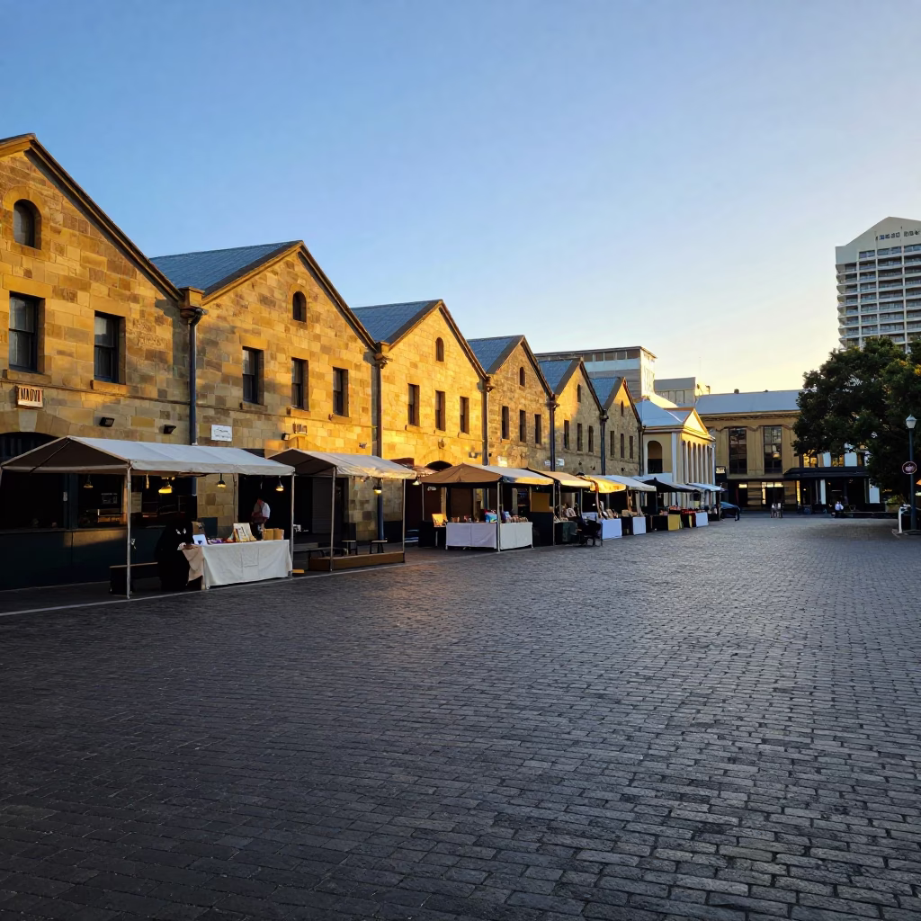 Afternoon Light in Hobart at The Late Afternoon Light in in Hobart, Tasmania, Australia