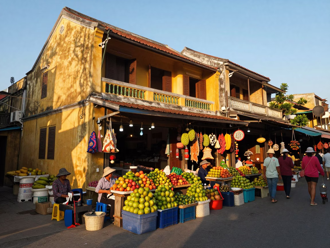 Afternoon Light in Hoi An at The Late Afternoon Light in in Hoi An, Vietnam