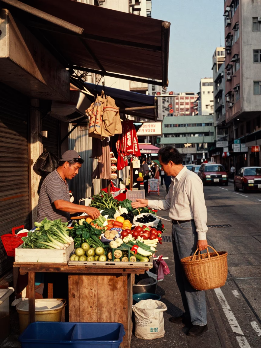 Afternoon Light in Hong Kong at Clear Late-afternoon Light in in Hong Kong, Hong Kong
