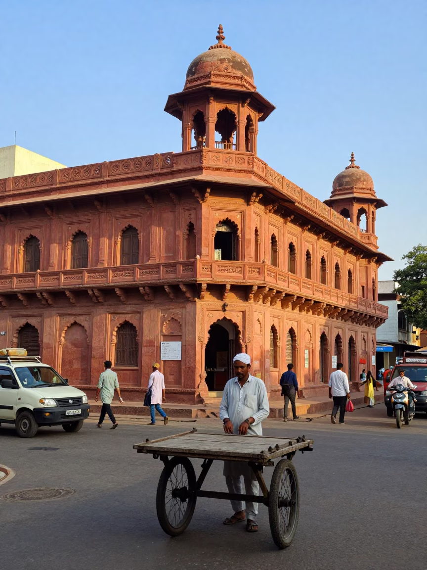 Afternoon Light in Hyderabad at Clear Late-afternoon Light in in Hyderabad, India
