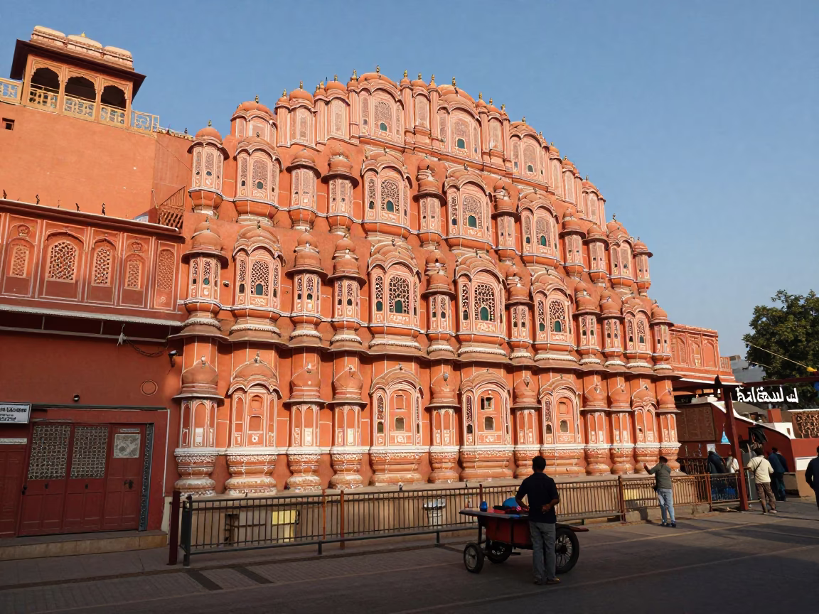 Afternoon Light in Jaipur at Clear Late-afternoon Light in in Jaipur, India