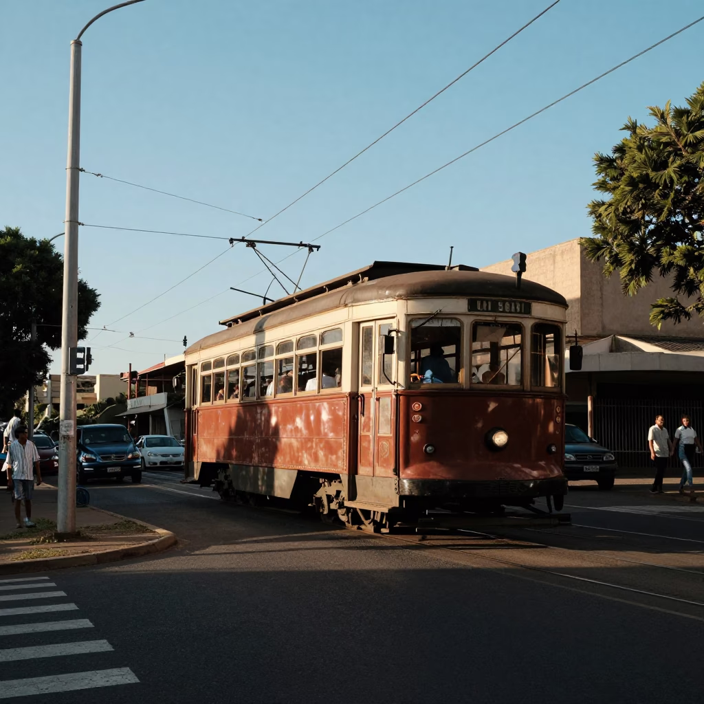Afternoon Light in Johannesburg at Clear Late-afternoon Light in in Johannesburg, South Africa