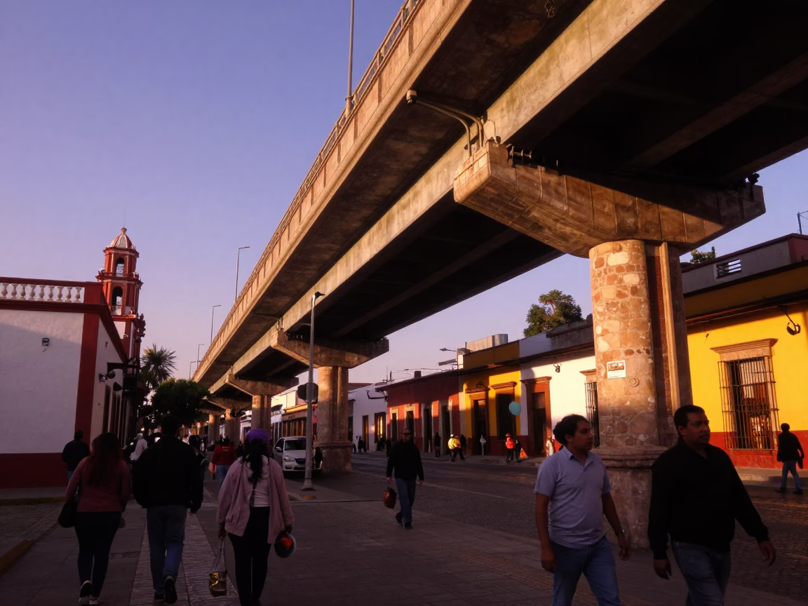 Afternoon Light in Merida at Clear Late-afternoon Light in in Merida, Mexico