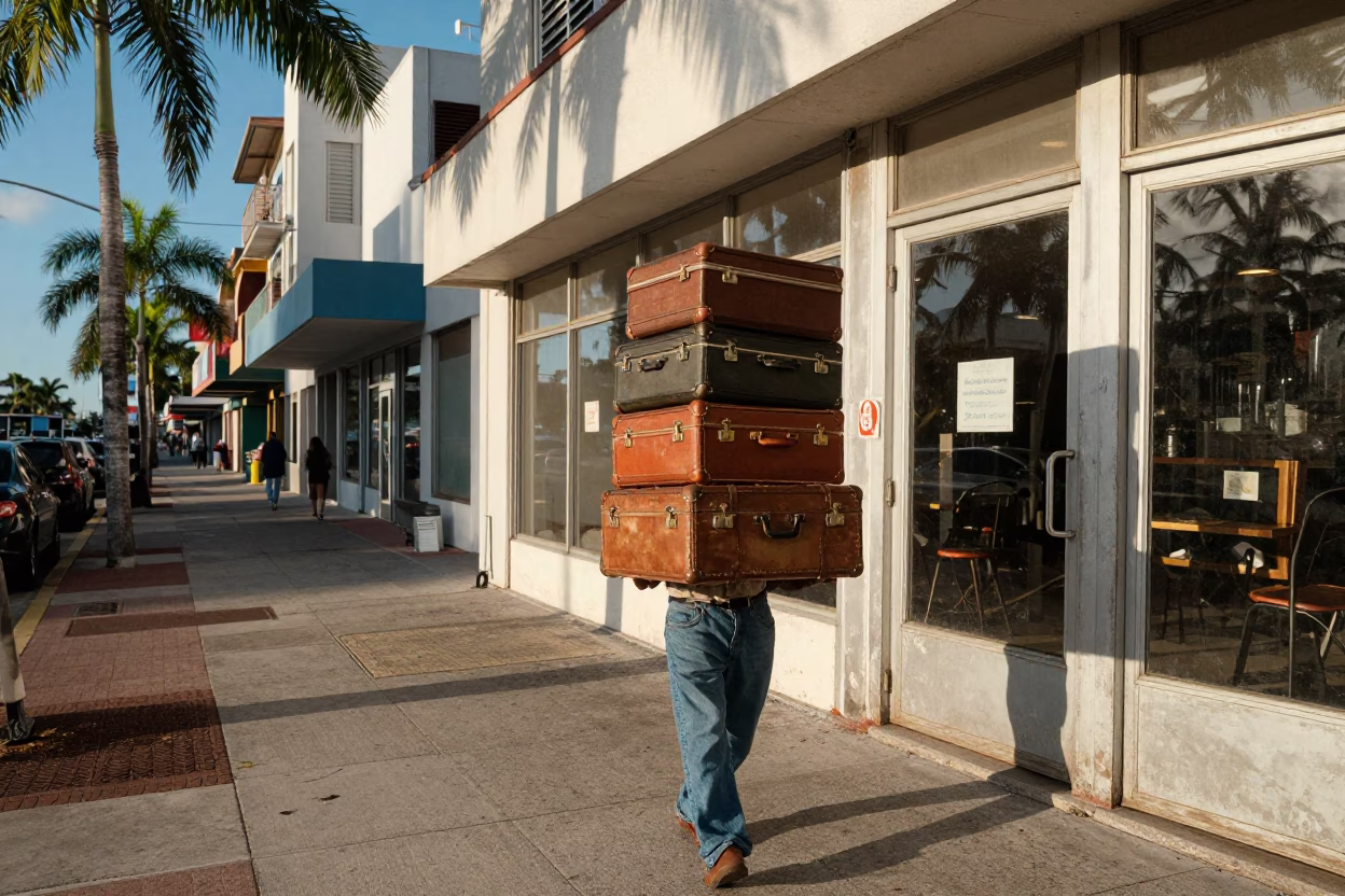 Afternoon Light in Miami at Clear Late-afternoon Light in in Miami, Florida, United States