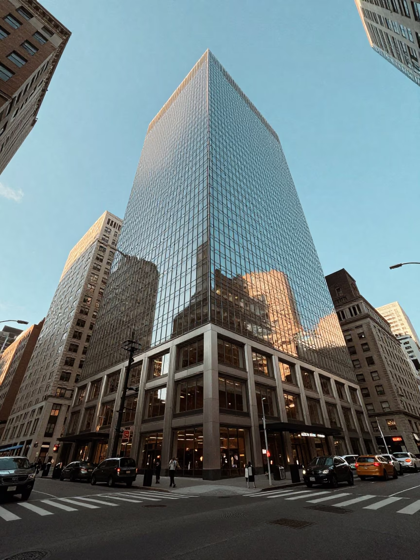 Afternoon Light in New York at Clear Late-afternoon Light in in New York, New York, United States