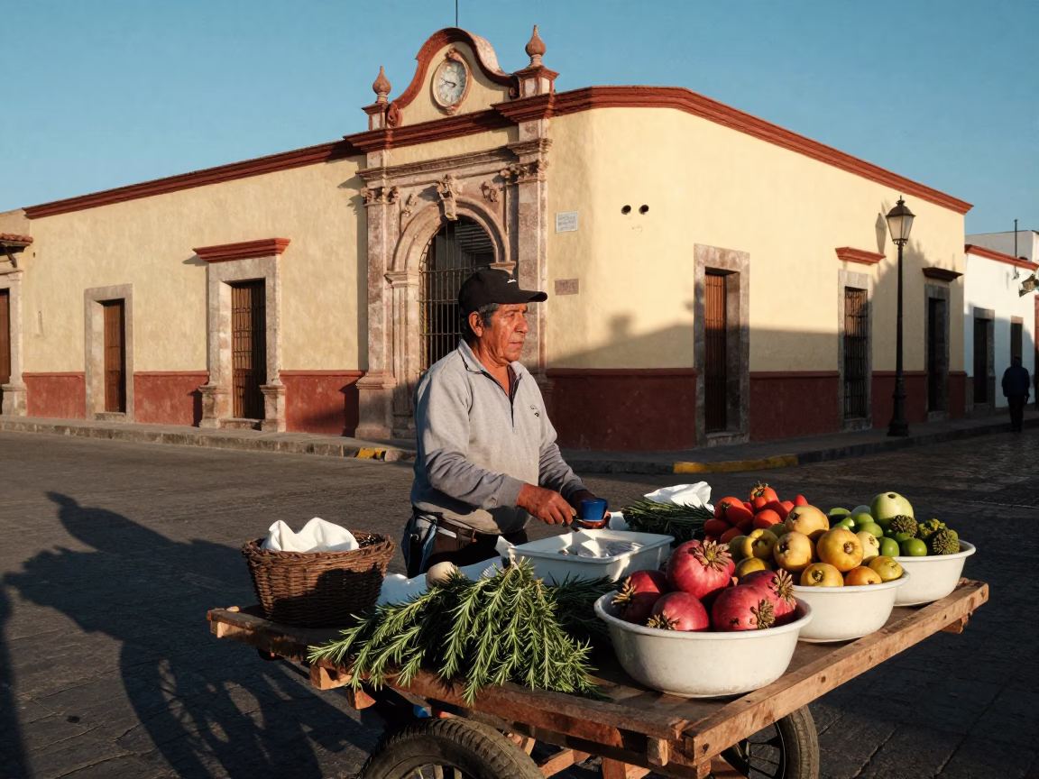 Afternoon Light in Oaxaca at Clear Late-afternoon Light in in Oaxaca, Mexico