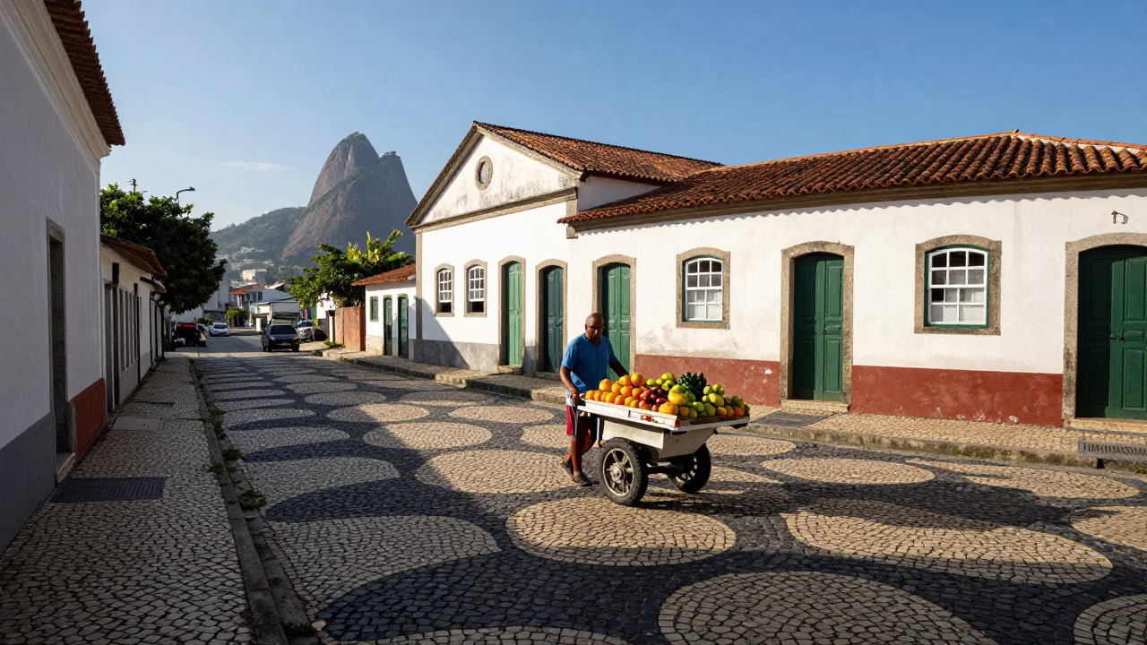 Afternoon Light in Rio De Janeiro at Clear Late-afternoon Light in in Rio de Janeiro, Brazil