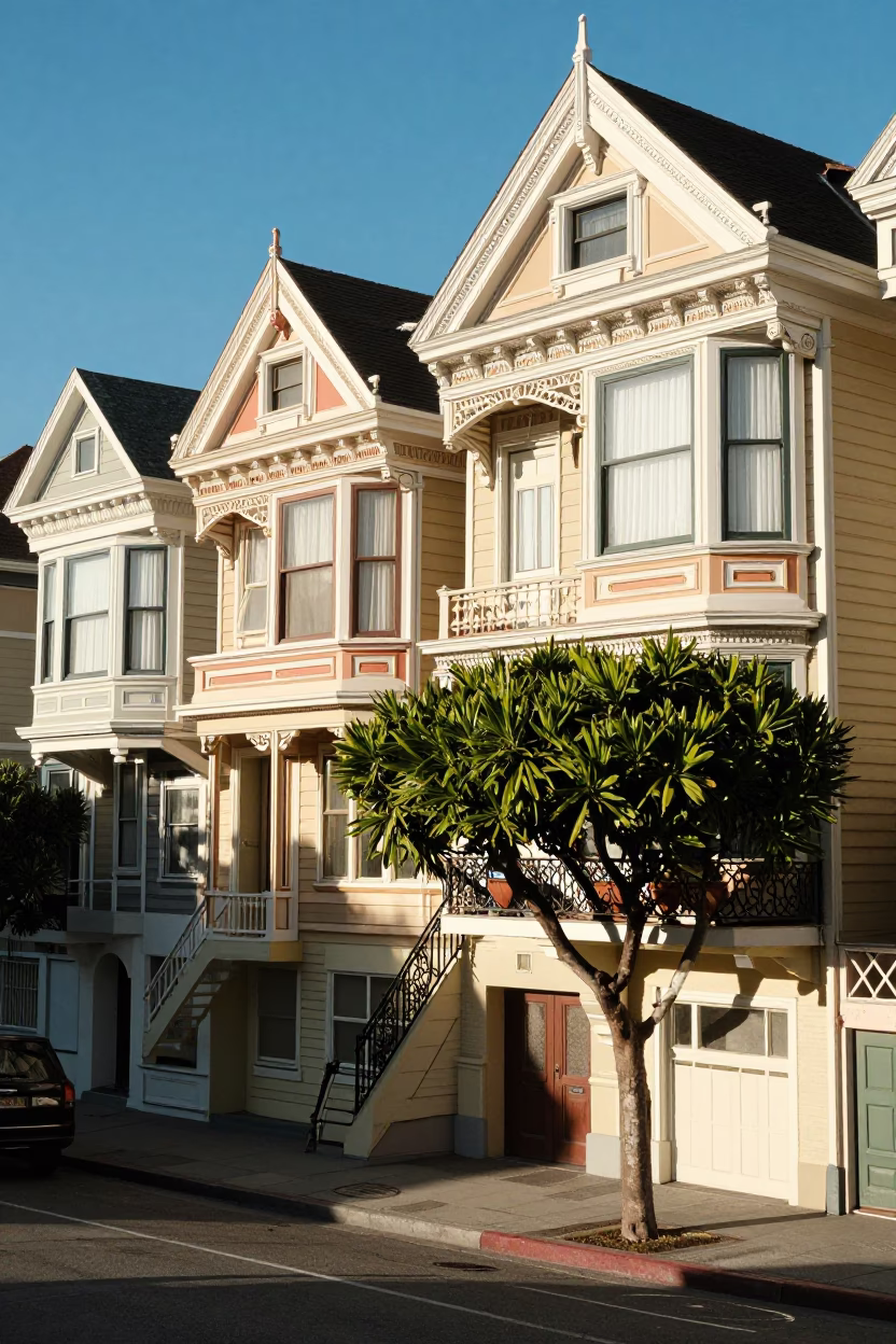 Afternoon Light in San Francisco at Clear Late-afternoon Light in in San Francisco, California, United States