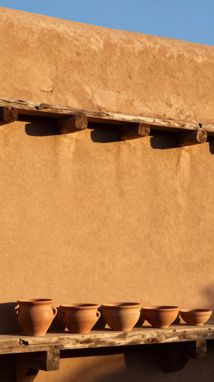 Afternoon Light in Santa Fe at Clear Late-afternoon Light in in Santa Fe, New Mexico, United States