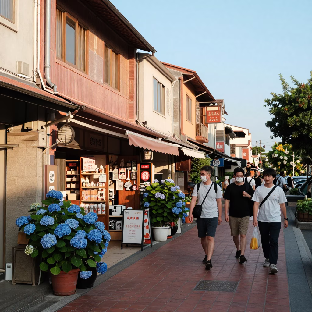 Afternoon Light in Tainan at Clear Late-afternoon Light in in Tainan, Taiwan