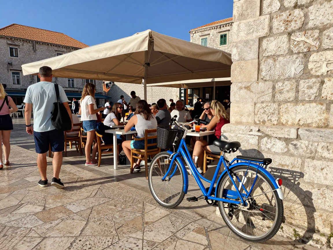 Afternoon Light on Afternoon Scene in Dubrovnik in in Dubrovnik, Croatia