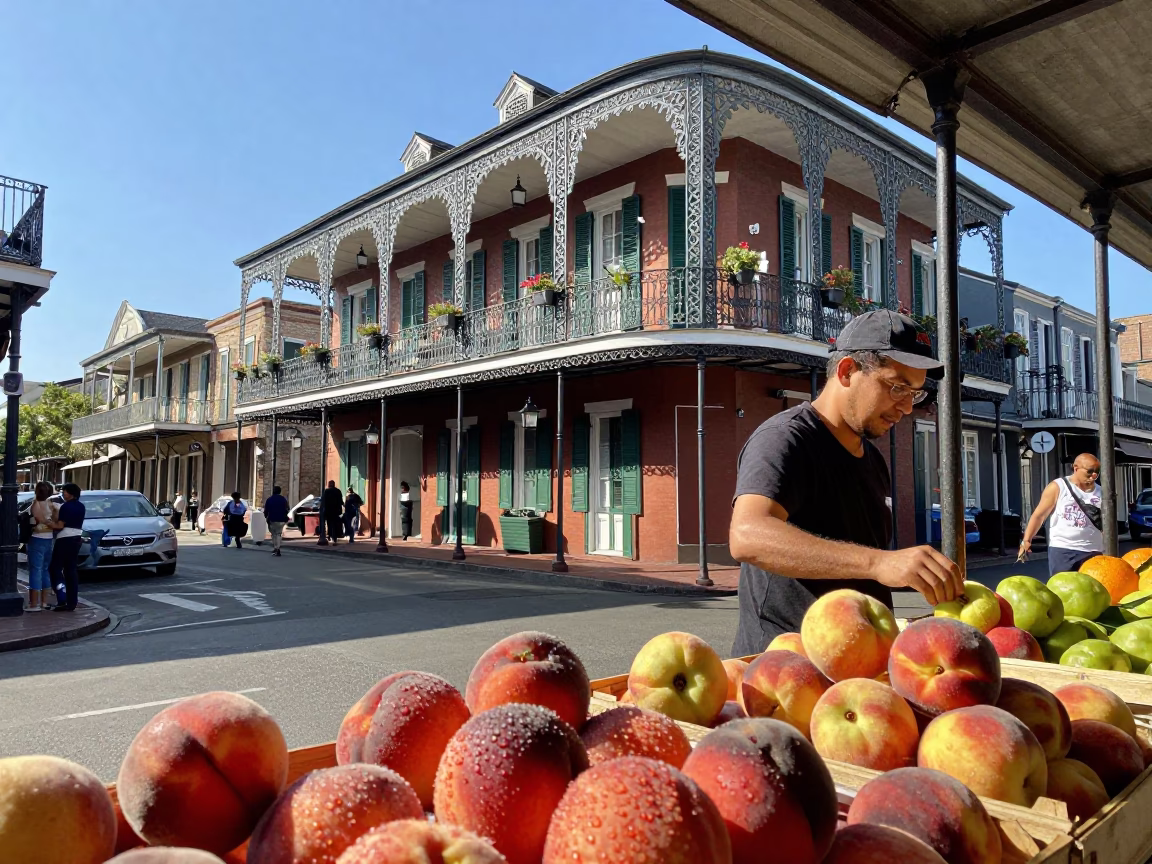 Afternoon Light on Afternoon Scene in New Orleans in in New Orleans, Louisiana, United States