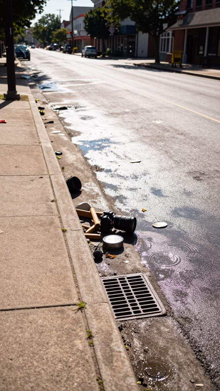 Afternoon Light on Debris in in Austin, Texas, United States