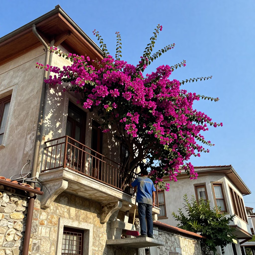 Afternoon Light on Man in Izmir in in Izmir, Turkey
