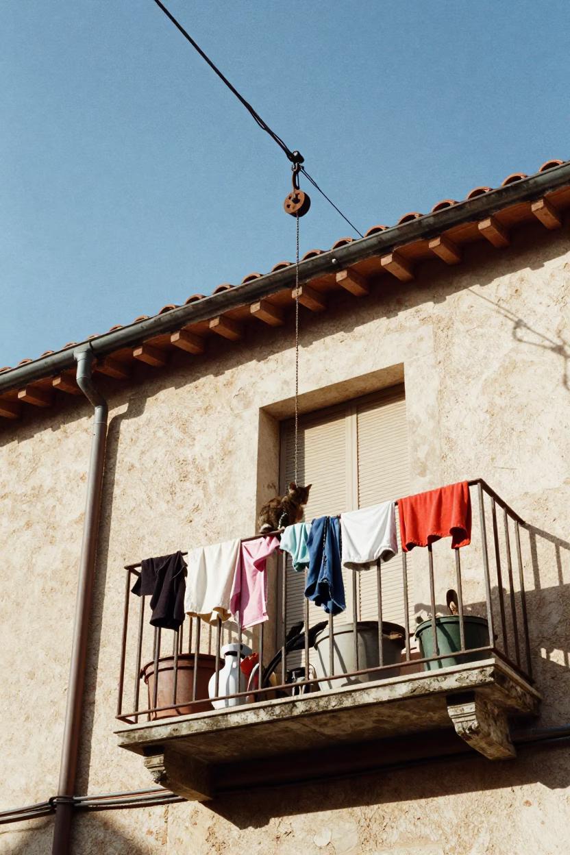 Afternoon Light on Pulley in Nice in in Nice, France